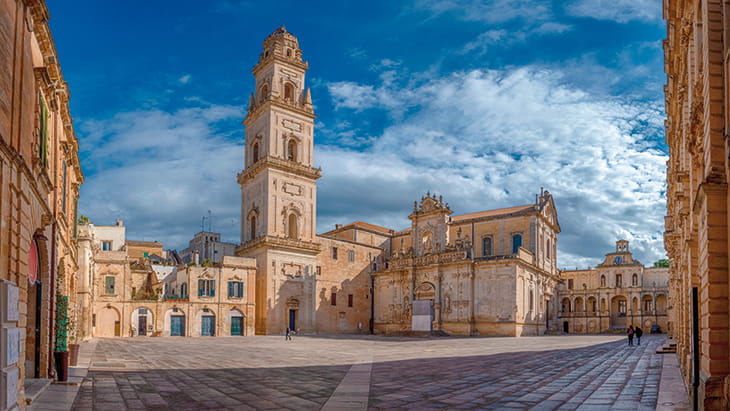 Piazza del Duomo in Leece, Italy